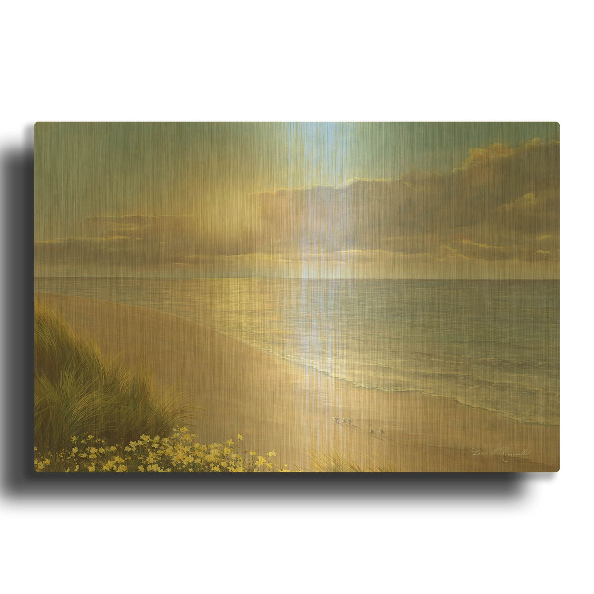 'Beach Serenity' By Diane Romanello Gold Metal Wall Art