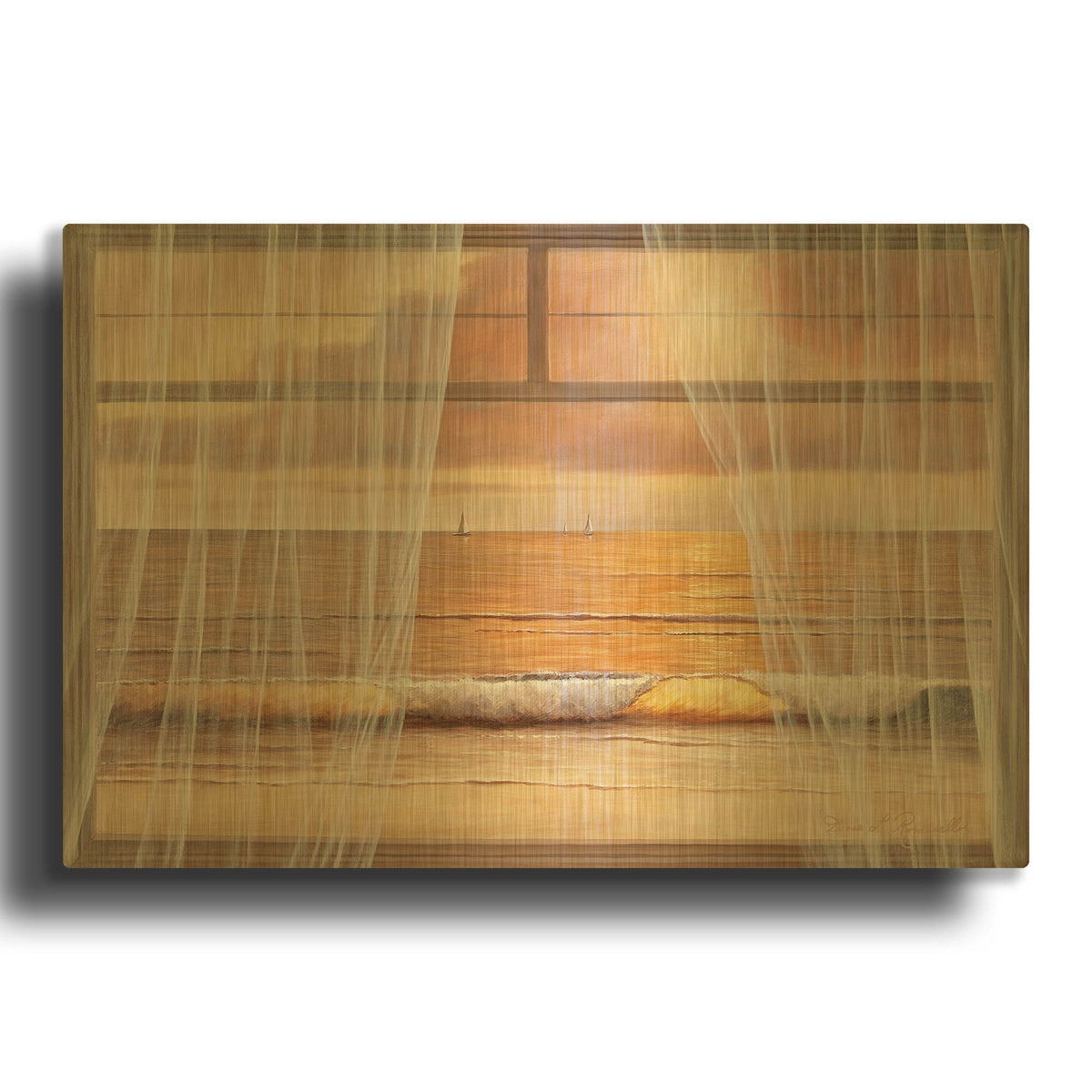 'View of the Sunset' By Diane Romanello Gold Metal Wall Art