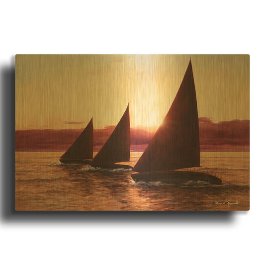 'Evening Sails' By Diane Romanello Gold Metal Wall Art
