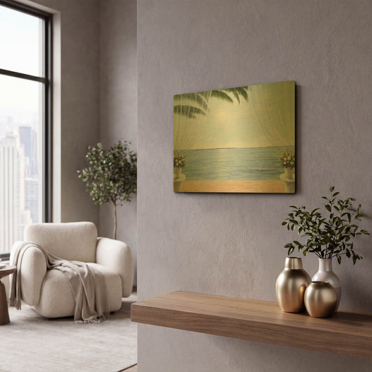 'My Blue Heaven' By Diane Romanello Gold Metal Wall Art