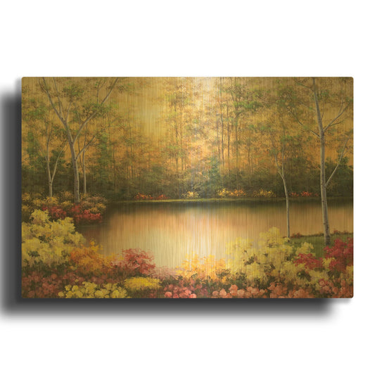 'Bursting in Autumn' By Diane Romanello Gold Metal Wall Art