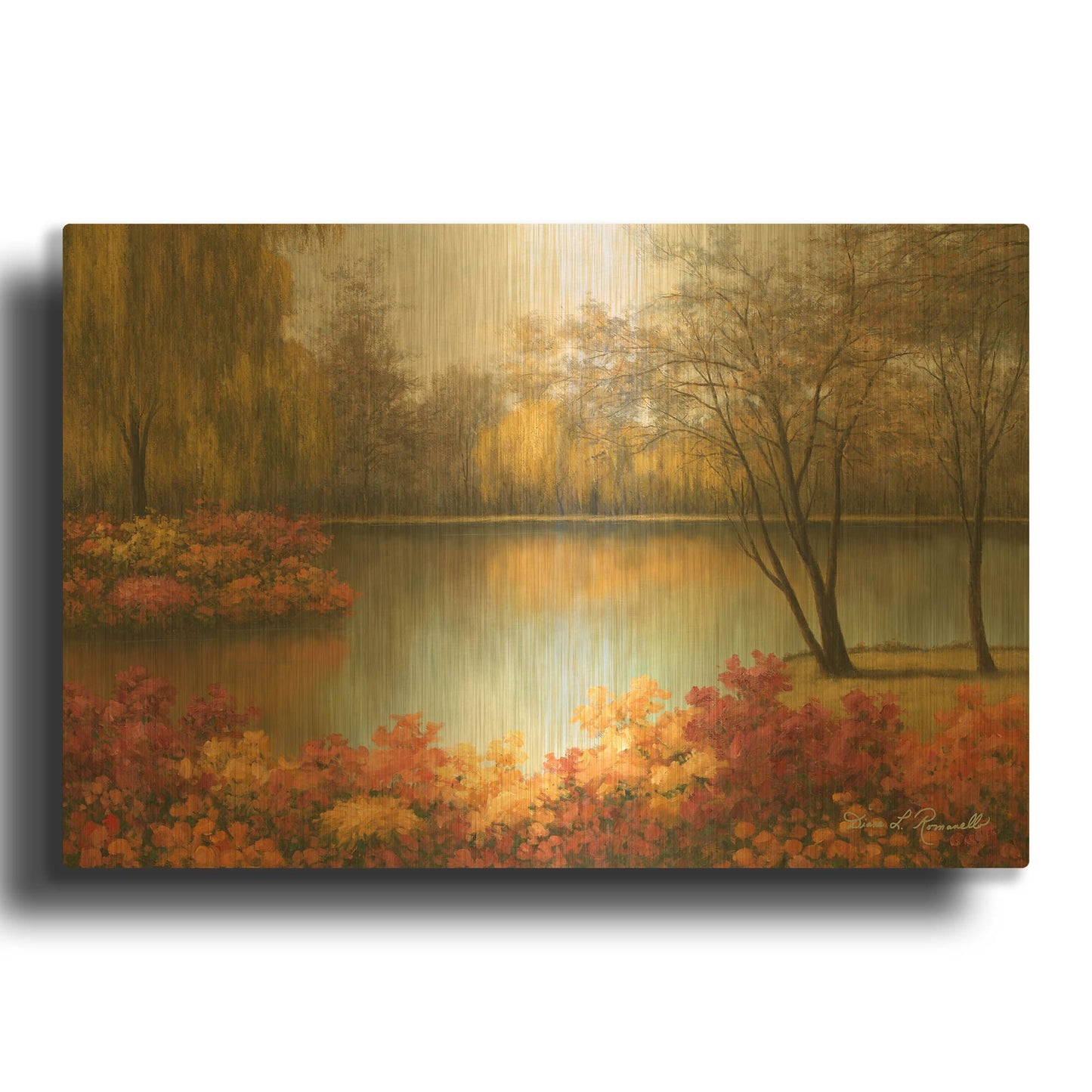 'Autumn Palette' By Diane Romanello Gold Metal Wall Art