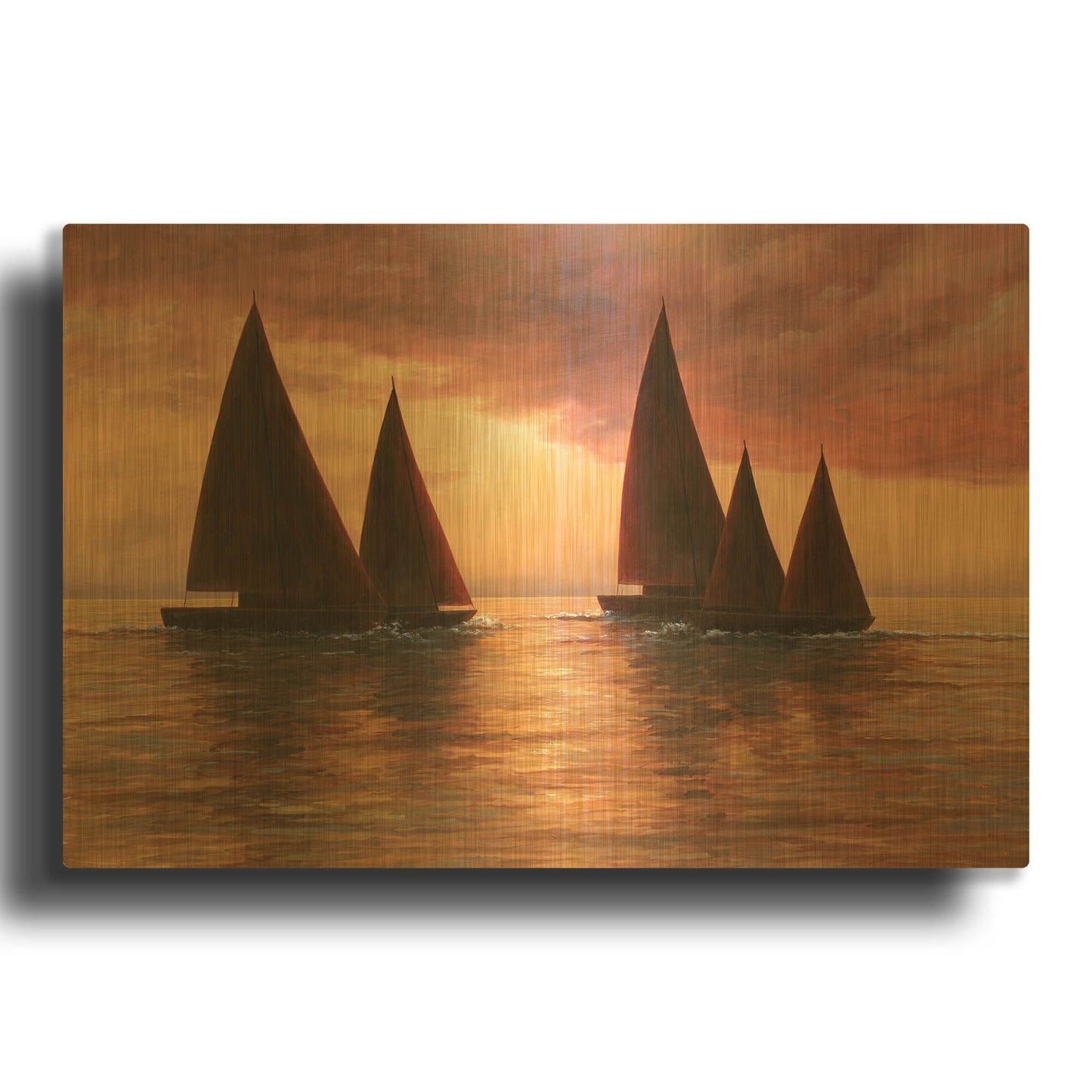 'Dream Sails' By Diane Romanello Gold Metal Wall Art