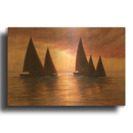 'Dream Sails' By Diane Romanello Gold Metal Wall Art
