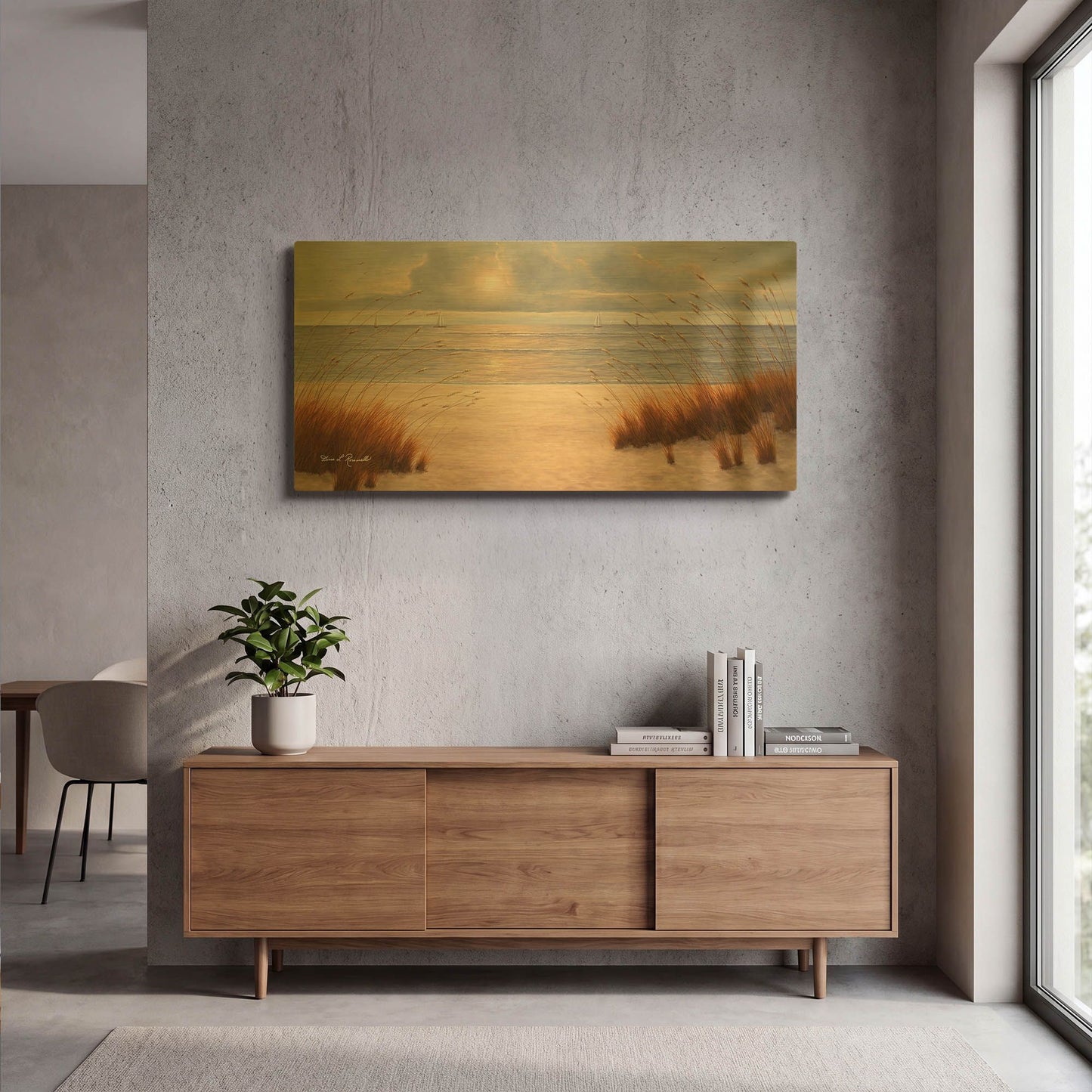 'Beach Days' By Diane Romanello Gold Metal Wall Art