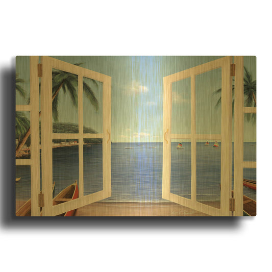 'R756D - Day Dreams Window' By Diane Romanello Gold Metal Wall Art