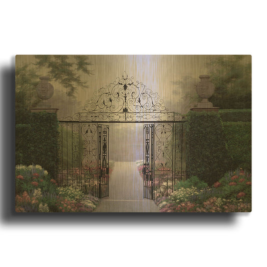 'R758D - Elegant Garden' By Diane Romanello Gold Metal Wall Art