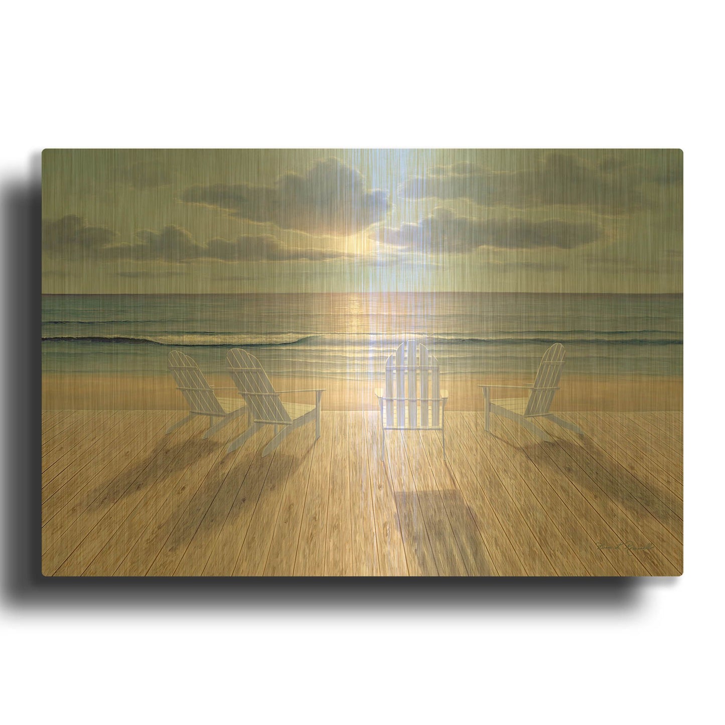 'R762D - Friends & Lovers' By Diane Romanello Gold Metal Wall Art