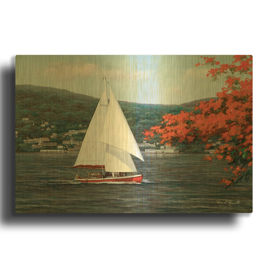 'R773D - Sail Away' By Diane Romanello Gold Metal Wall Art