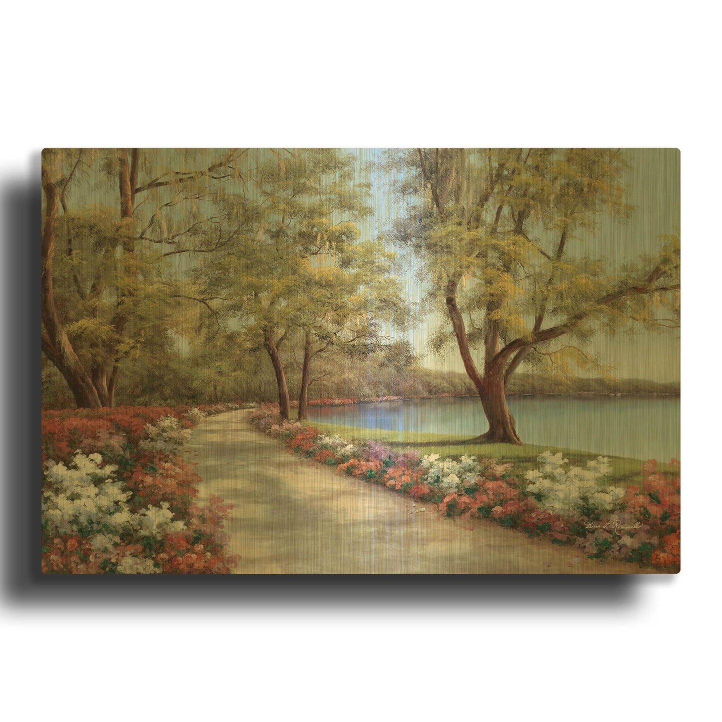 'R776D - Sentimental Journey' By Diane Romanello Gold Metal Wall Art