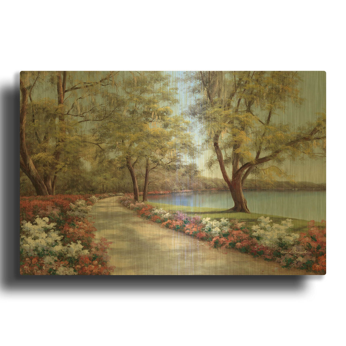 'R776D - Sentimental Journey' By Diane Romanello Gold Metal Wall Art