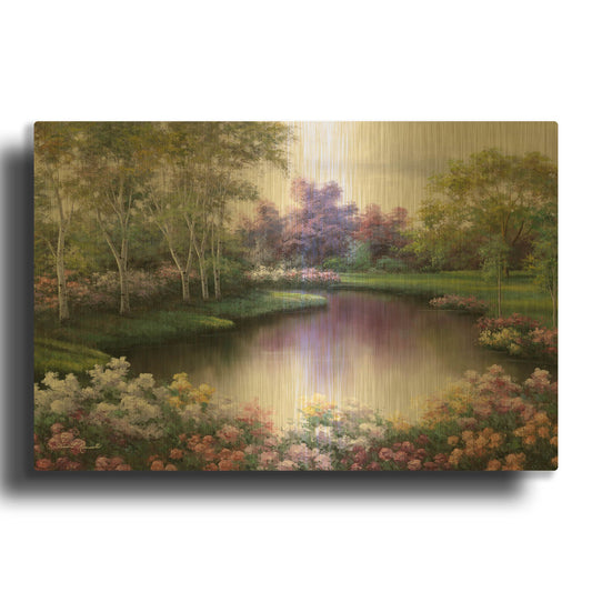 'R777D - Springtime Symphony' By Diane Romanello Gold Metal Wall Art