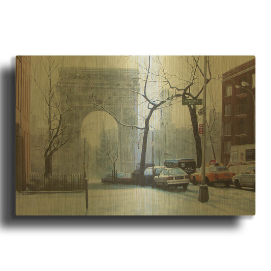 'R783D - Washington Square' By Diane Romanello Gold Metal Wall Art