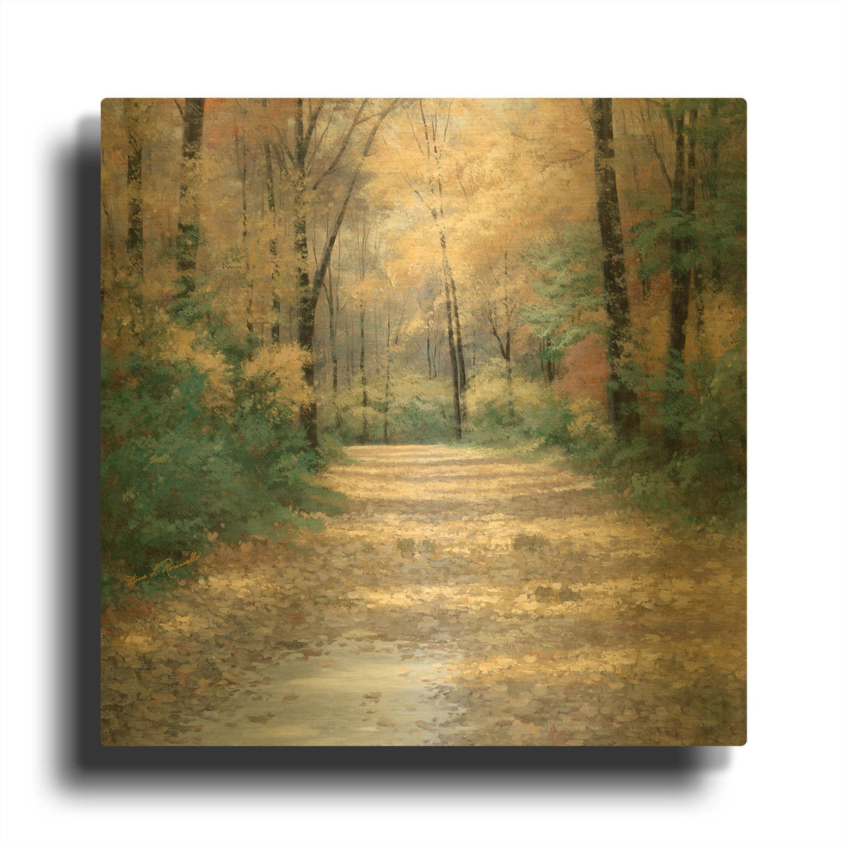 'R806D - Harvest Morning' By Diane Romanello Gold Metal Wall Art