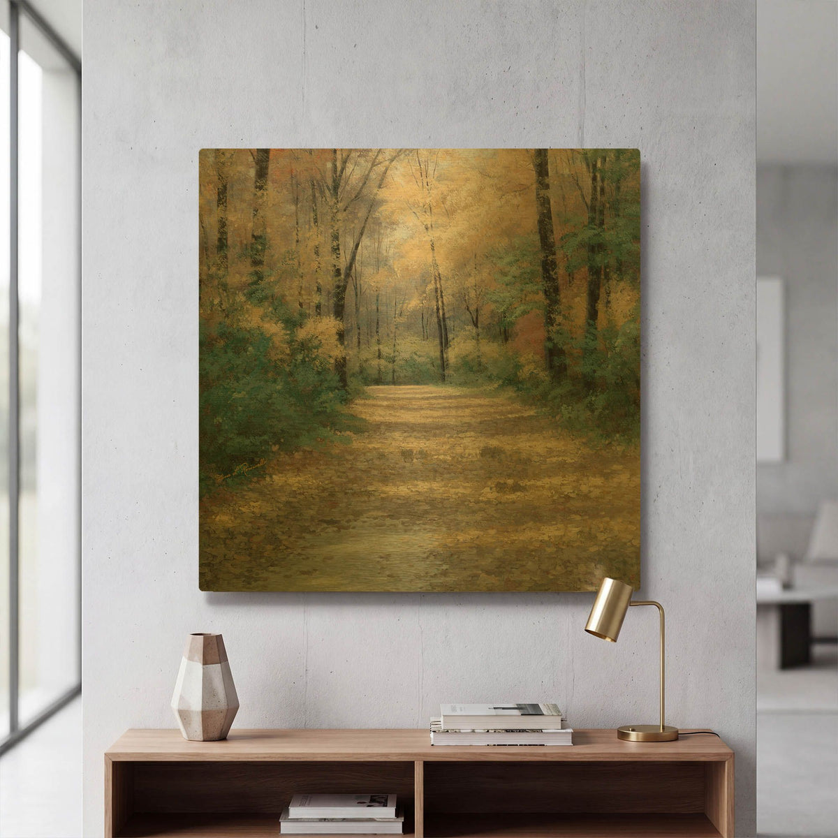 'R806D - Harvest Morning' By Diane Romanello Gold Metal Wall Art