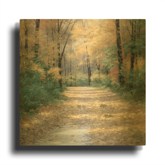 'R806D - Harvest Morning' By Diane Romanello Gold Metal Wall Art