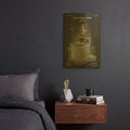 'Soap Dispenser Blueprint Patent Chalkboard' By LUXE Gold Metal Wall Art