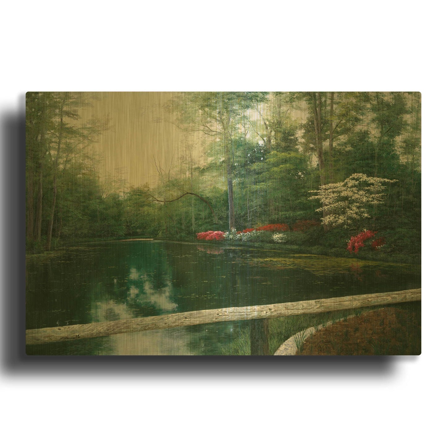 'R817D - Beauty' By Diane Romanello Gold Metal Wall Art