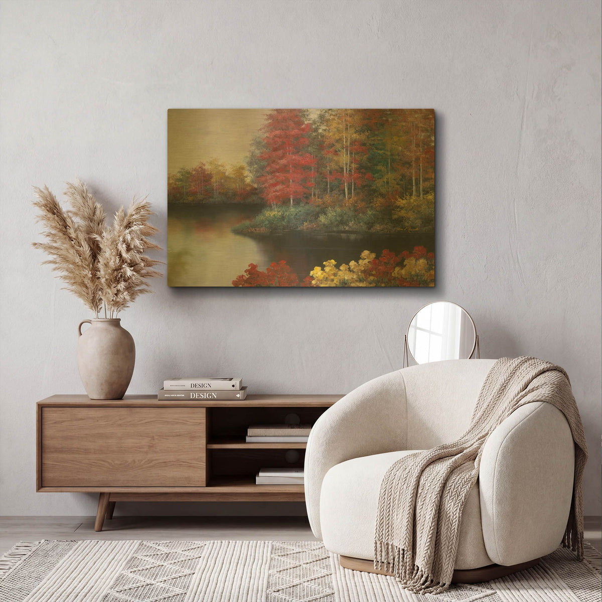 'R818D - Changes' By Diane Romanello Gold Metal Wall Art