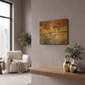 'Amber Ice' By Diane Romanello Gold Metal Wall Art