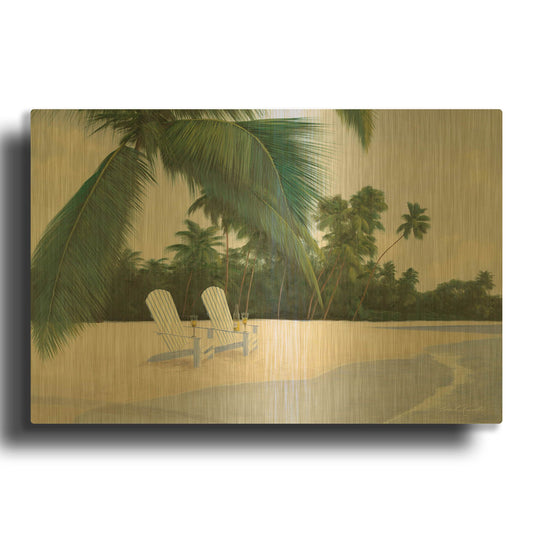'R821D - Island Hideaway' By Diane Romanello Gold Metal Wall Art