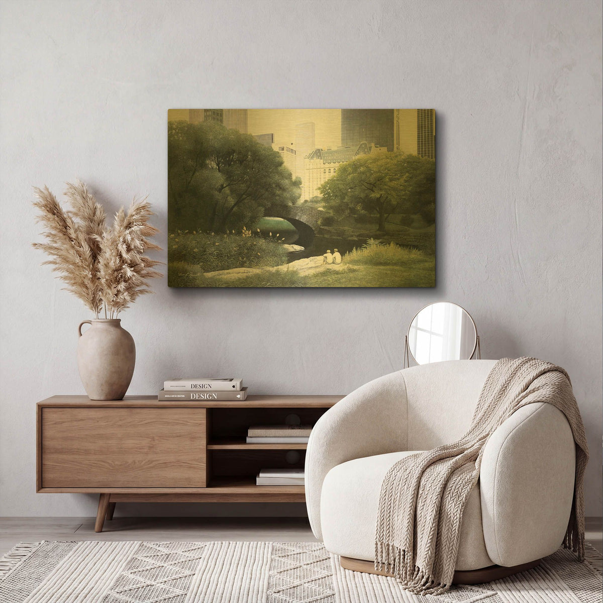 'R829D - Summer Days' By Diane Romanello Gold Metal Wall Art