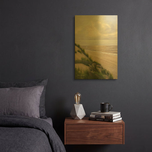 'R838D - Morning Tide' By Diane Romanello Gold Metal Wall Art