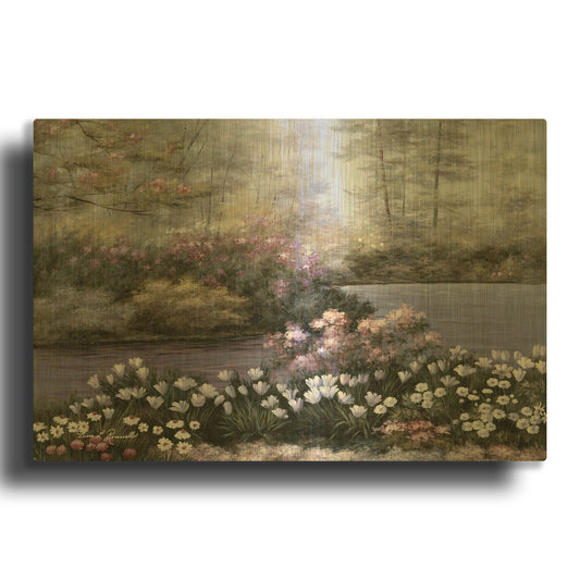 'R847D - Still Waters' By Diane Romanello Gold Metal Wall Art