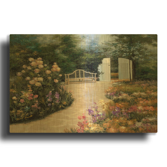 'R860D - Garden Enclave' By Diane Romanello Gold Metal Wall Art