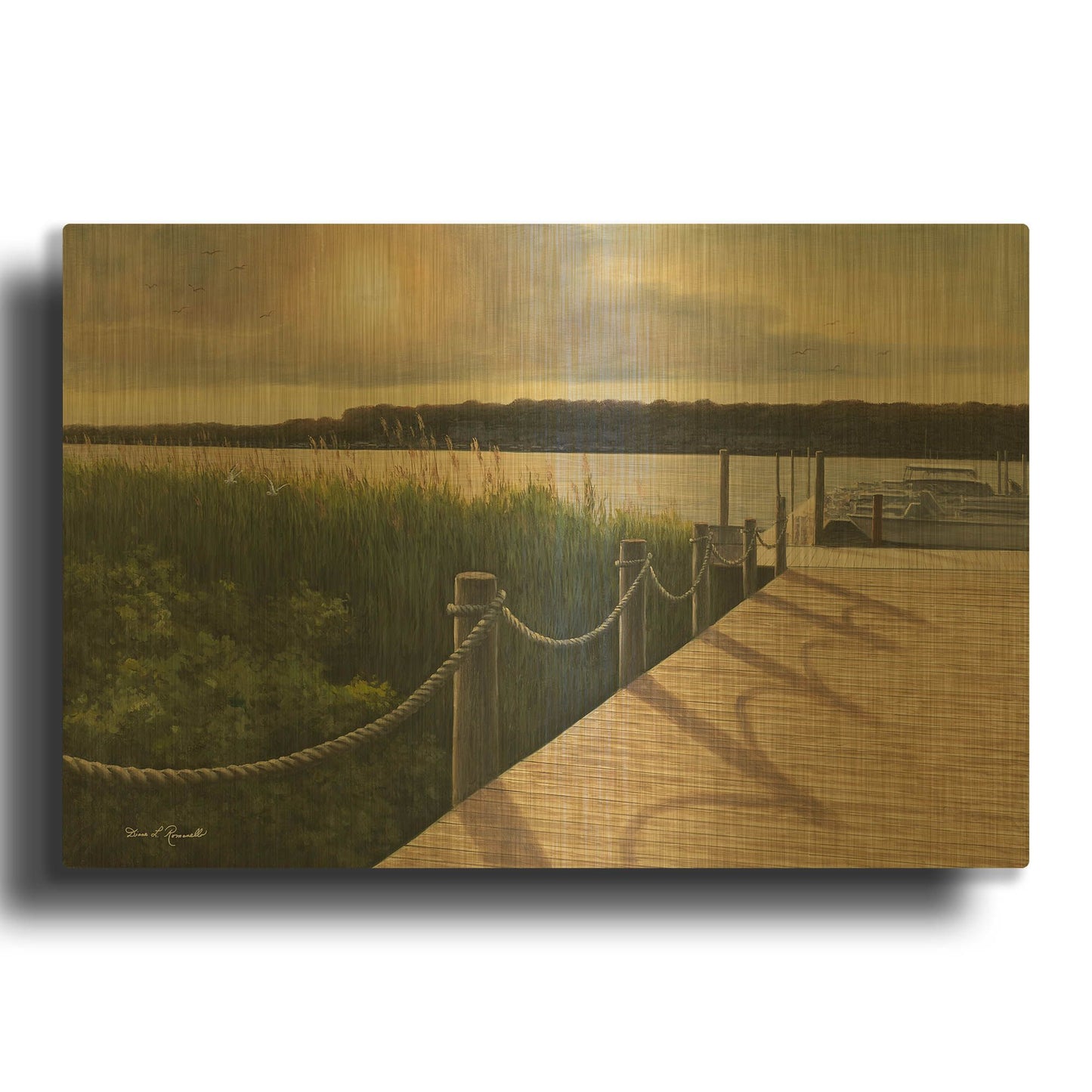 'R861D - Listen To Your Heart' By Diane Romanello Gold Metal Wall Art