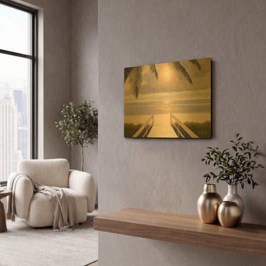 'R863D - Believe' By Diane Romanello Gold Metal Wall Art