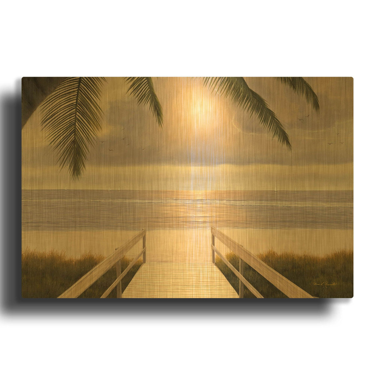 'R863D - Believe' By Diane Romanello Gold Metal Wall Art