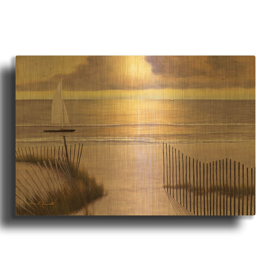 'R865D - When the Sun Goes Down' By Diane Romanello Gold Metal Wall Art