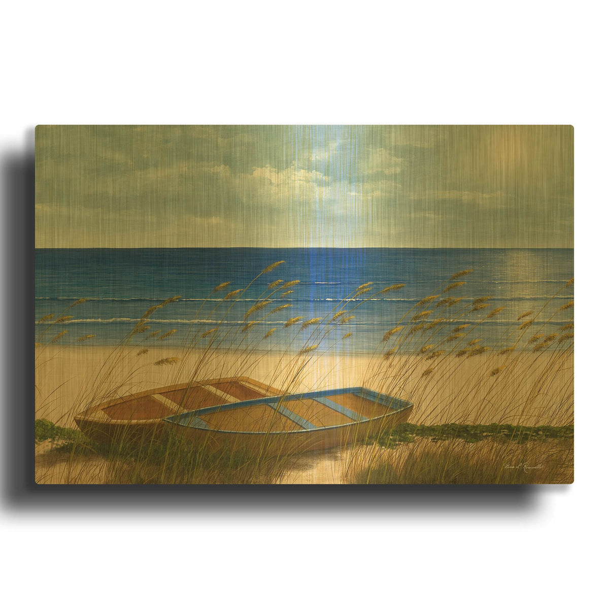 'R866D - All You Need' By Diane Romanello Gold Metal Wall Art