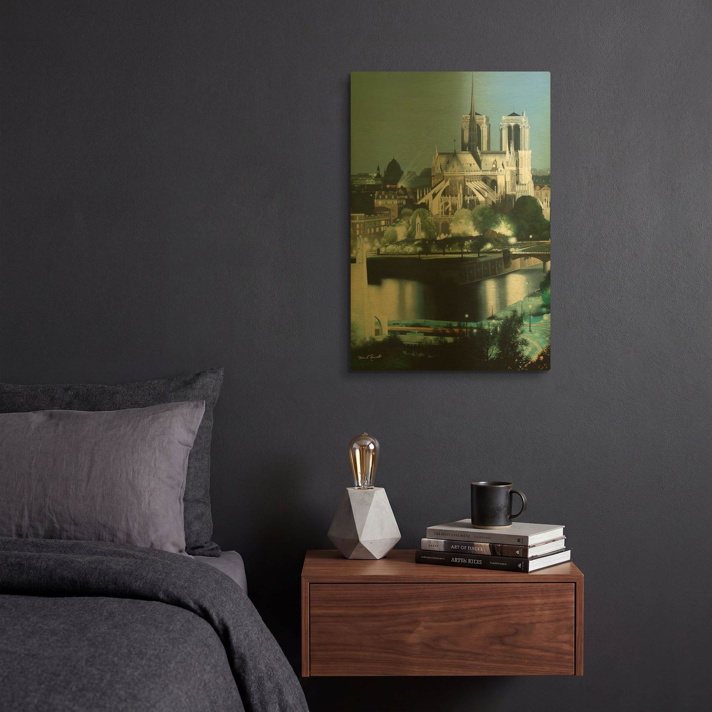 'R869D - Notre Dame' By Diane Romanello Gold Metal Wall Art
