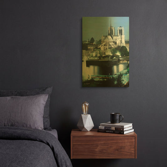 'R869D - Notre Dame' By Diane Romanello Gold Metal Wall Art