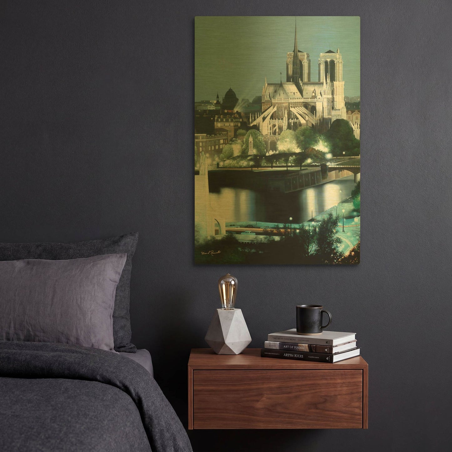 'R869D - Notre Dame' By Diane Romanello Gold Metal Wall Art