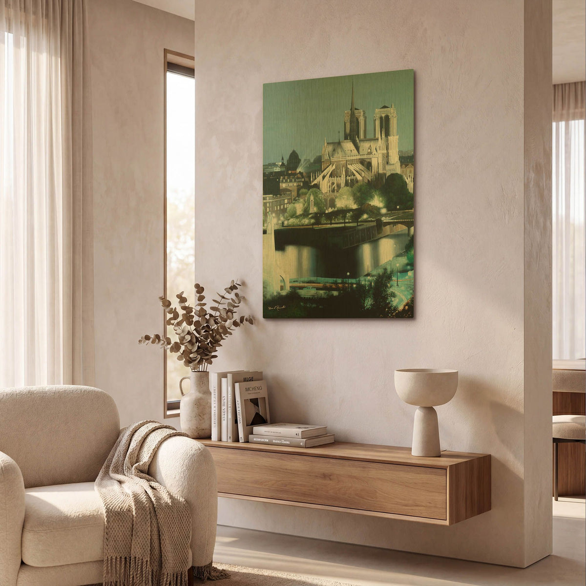 'R869D - Notre Dame' By Diane Romanello Gold Metal Wall Art