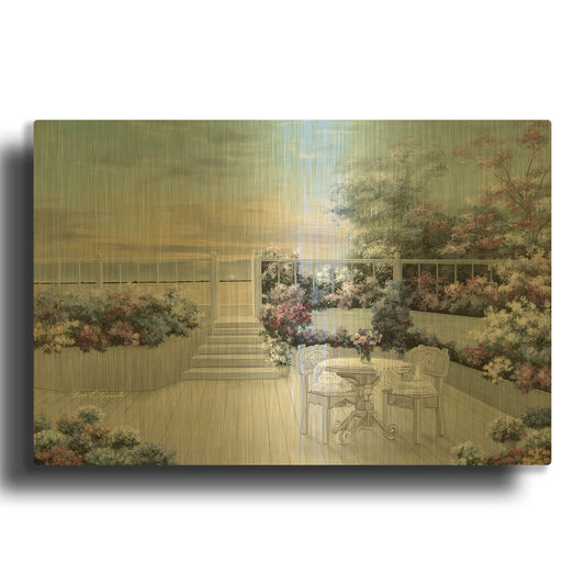 'R888D - Flowers and Lace' By Diane Romanello Gold Metal Wall Art