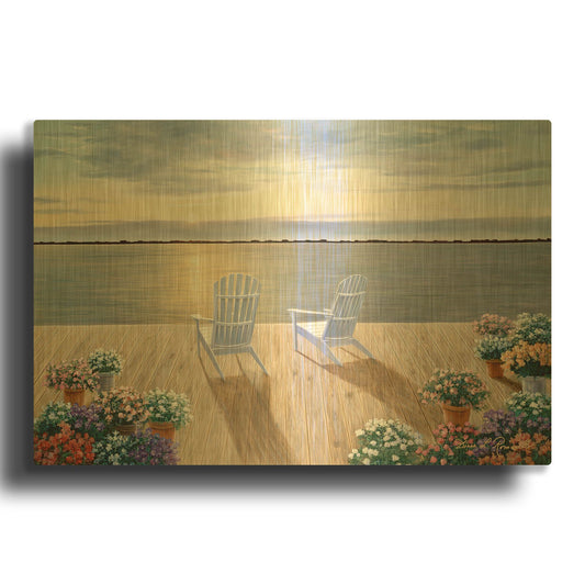 'R1123D - Among Friends' By Diane Romanello Gold Metal Wall Art