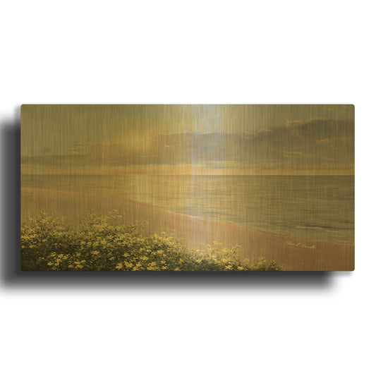 'R1176D - Peaceful Waters' By Diane Romanello Gold Metal Wall Art