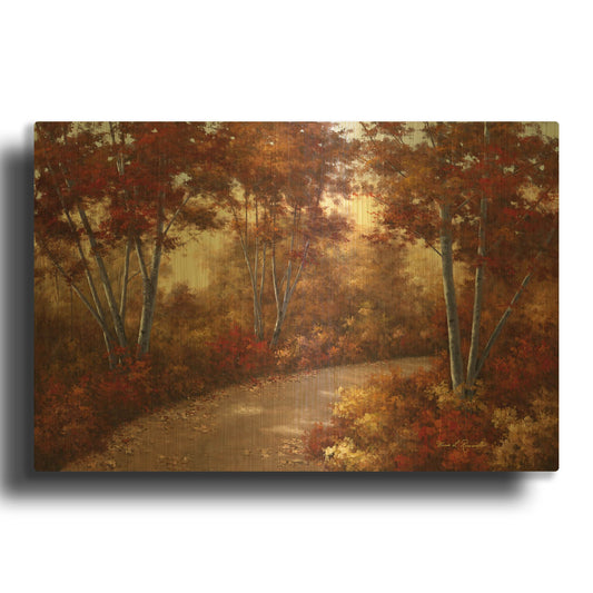 'R1196D - Golden Birches' By Diane Romanello Gold Metal Wall Art