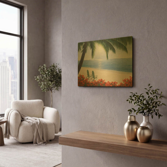 'R1198D - By the Sea' By Diane Romanello Gold Metal Wall Art