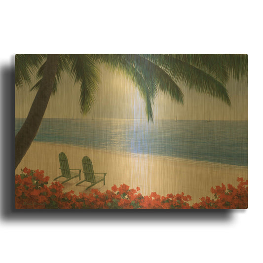 'R1198D - By the Sea' By Diane Romanello Gold Metal Wall Art