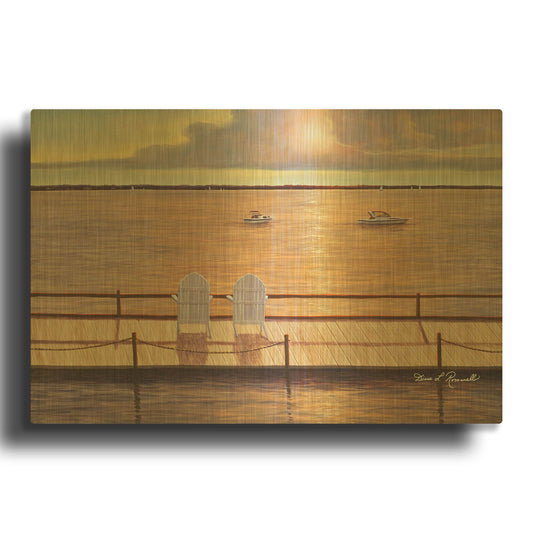 'R1200D - By the Bay' By Diane Romanello Gold Metal Wall Art