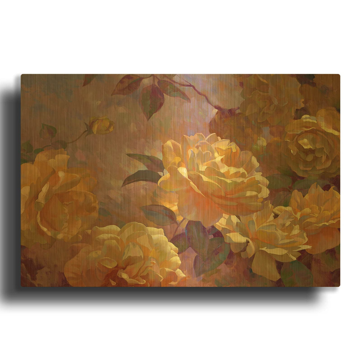 'Golden Glow' By Emma Styles Gold Metal Wall Art