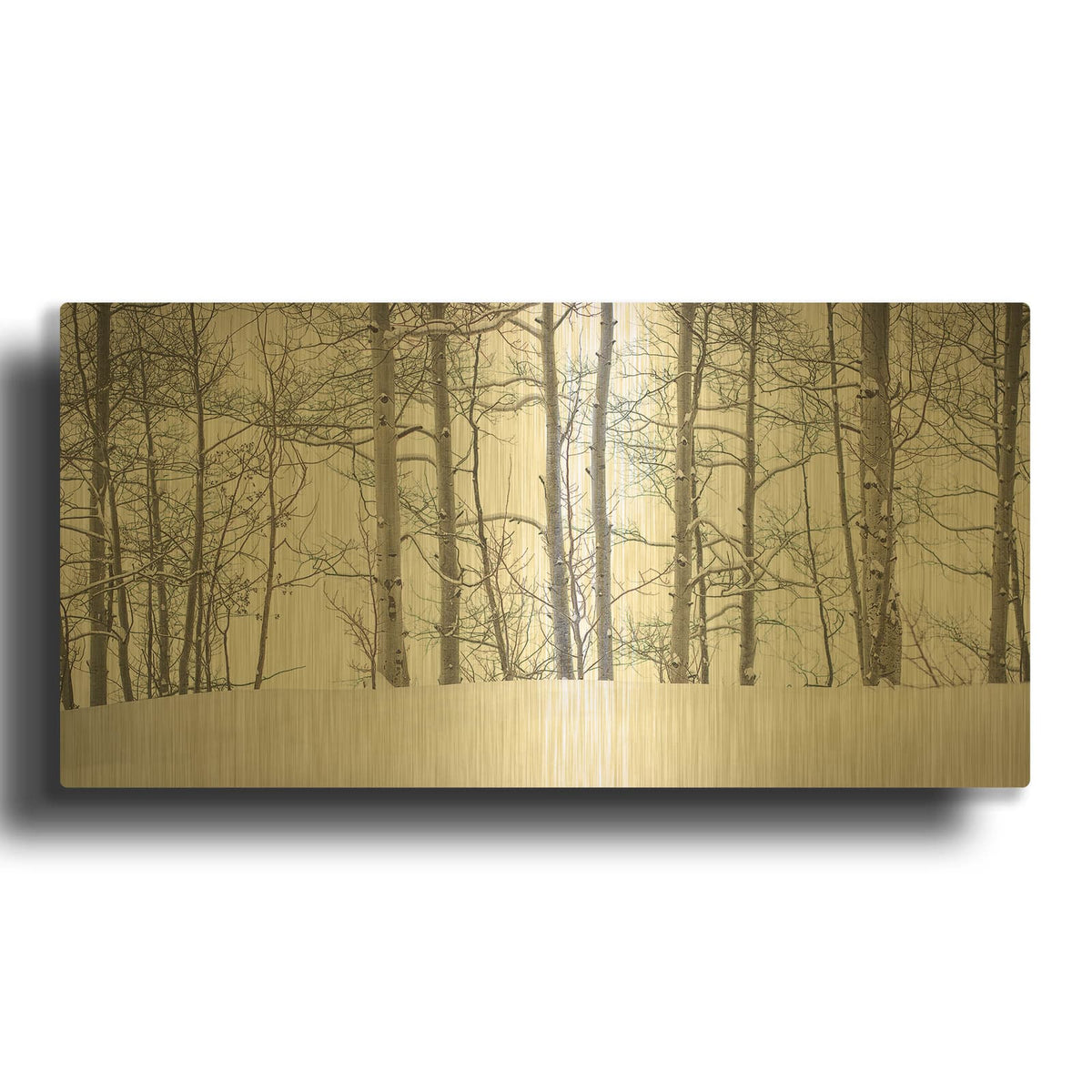 'Behind Cloister Doors' By Eunika Rogers Gold Metal Wall Art
