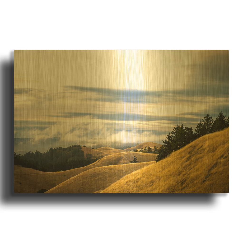 'By Mass Form & Time' By Eunika Rogers Gold Metal Wall Art