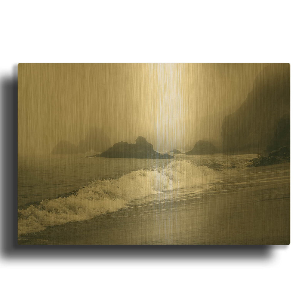 'Tides of Time Turn' By Eunika Rogers Gold Metal Wall Art