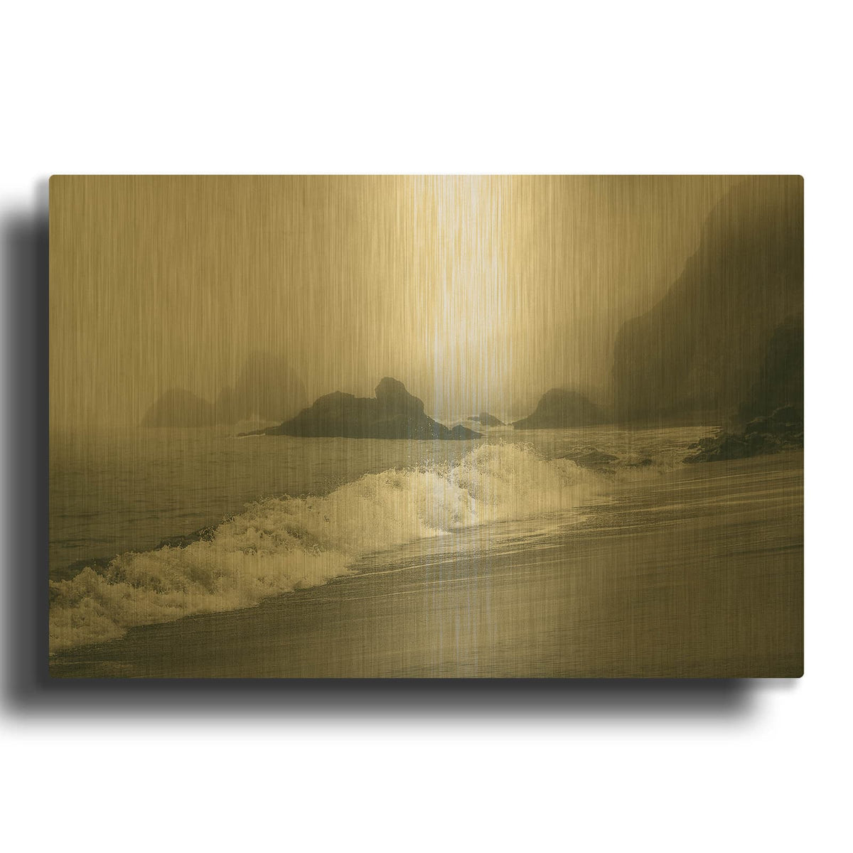 'Tides of Time Turn' By Eunika Rogers Gold Metal Wall Art